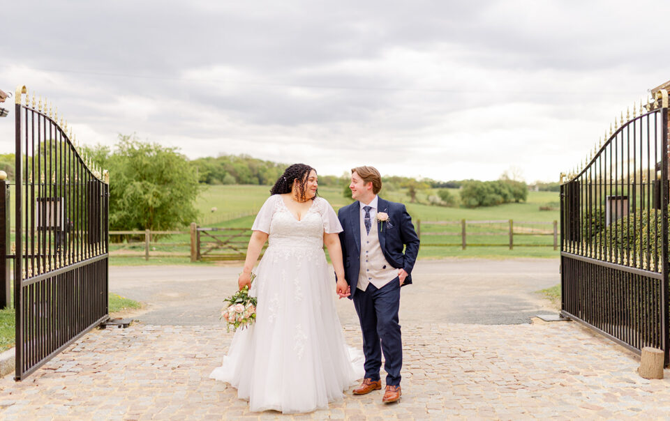 Coltsfoot wedding in Hertfordshire with bride and groom